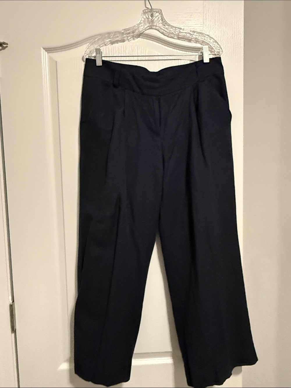 LOFT Navy Wide-Leg Dress Pants for Women